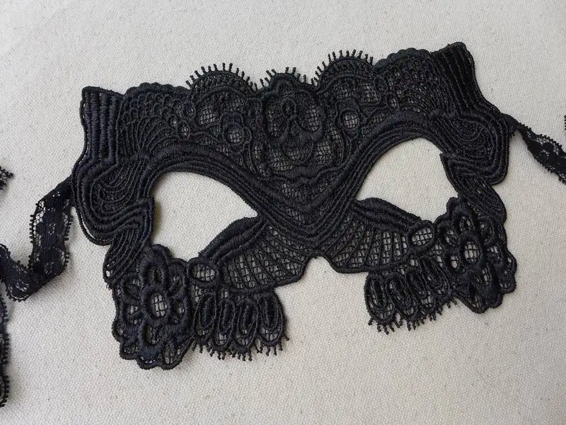 2018 Новое поступление Черная кружевная маска для косплея вырезанные маски
