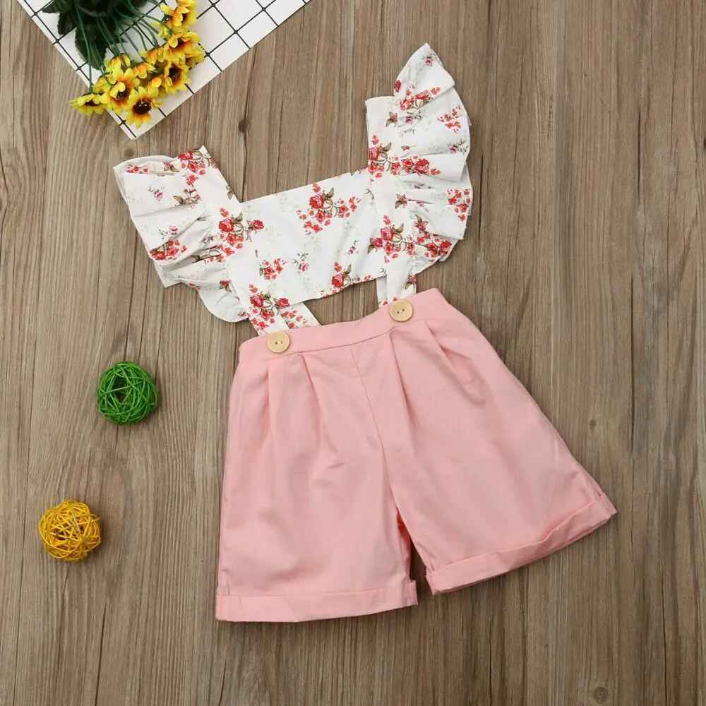 IMCUTE розовый цветочный комбинезон для детей короткий маленьких девочек цельный с