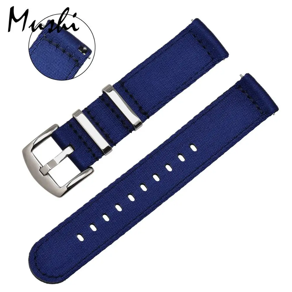 JY7 Navy Blue James Bond 007 20 мм 22 мм часы с ремешком NATO Band мужские серебряные пряжка холст ремешок с инструментами - Цвет ремешка: JY7 Navy Blue
