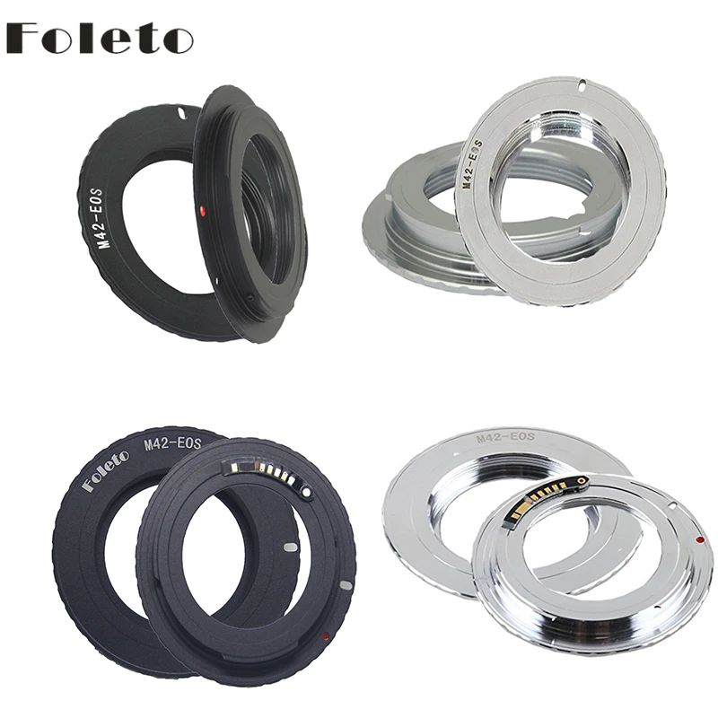Кольцо для крепления объектива Foleto M42 canon EOS Mount с чипом 3 0 500D 600D 40d 50D 60D 5D2