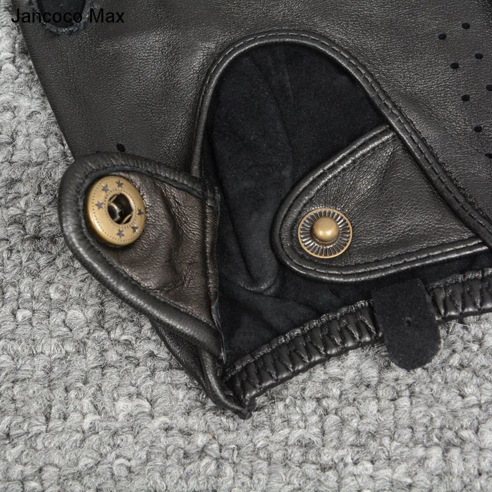 Jancoco Max Новые мужские Роскошные настоящие перчатки из оленьей кожи осень зима модные варежки для вождения перчатки из натуральной кожи Топ S7198