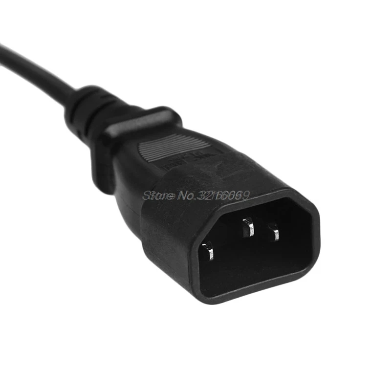 IEC 3-контактный чайник C14 папа к C7 Женский конвертер адаптер кабель для PDU UPS 30 см Sep12