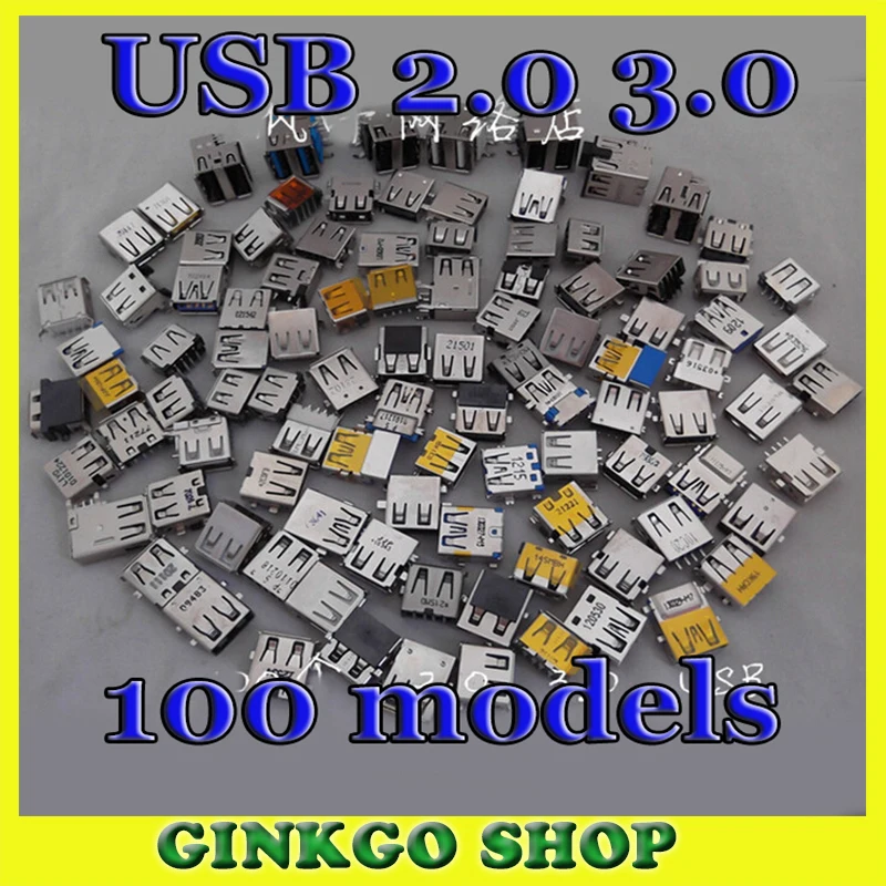 

100models,5pcs each, Mix Laptop 2.0 3.0 USB Jack Notebook USB Connector USB 2.0 USB 3.0 Socket for HP Samsung DELL ASUS Lenovo