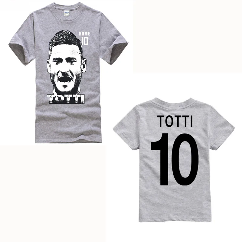 Totti 2018 футболка для футбола из хлопка мужчин с коротким рукавом брендовые Рубашки