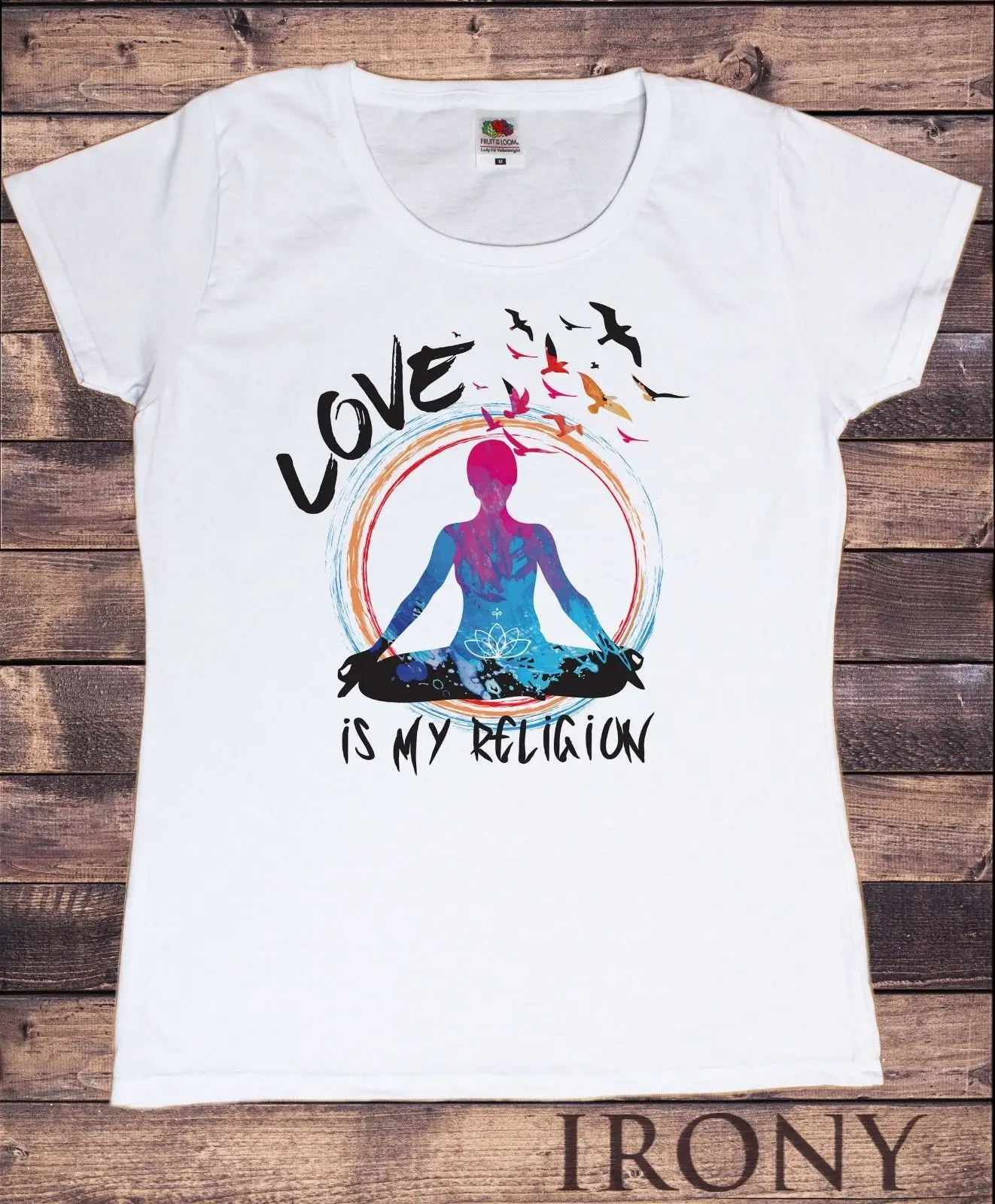 Футболка Love Is My религия Будда йога медитация птицы мира TS1332Cool Повседневная Прайд