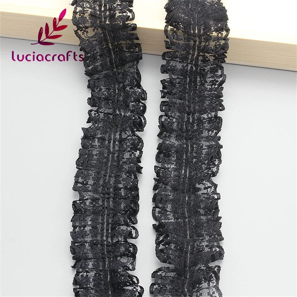 Lucia crafts 2y/5y 40 мм многоцветная кружевная отделка Лента ручной работы пэчворк пошив одежды «сделай сам» аксессуары для украшения головных уборов U0601