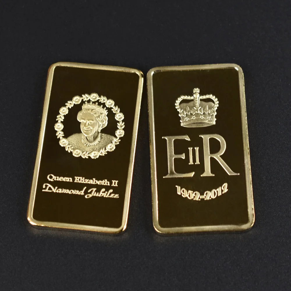 Памятная монета Queen Elizabeth II из чистого золота металлическая для