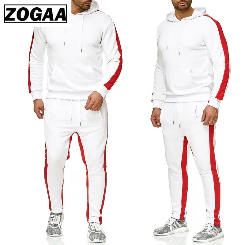 ZOGAA/Брендовые мужские спортивные костюмы повседневный спортивный костюм