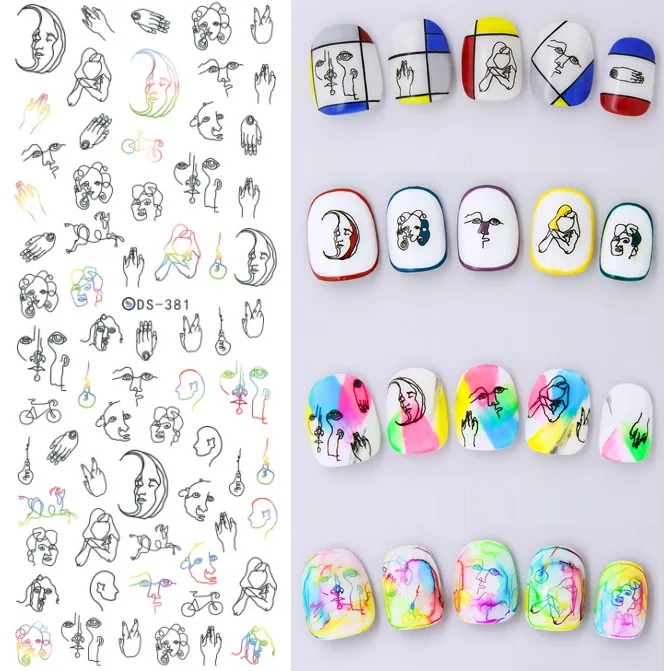 

Rocooart DS373-384 Water Transfer Nails Art Sticker Harajuku Element Cats Kitty Caterpillar Nail Wrap Sticker sticker