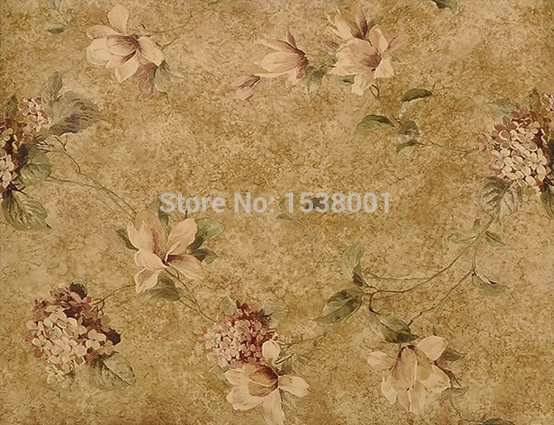 Retro Idyllic Nural Non-woven Wallpaper Emboss Flower Best Choice For Study Room Bedroom 3d wall panels modern celloph | Обустройство