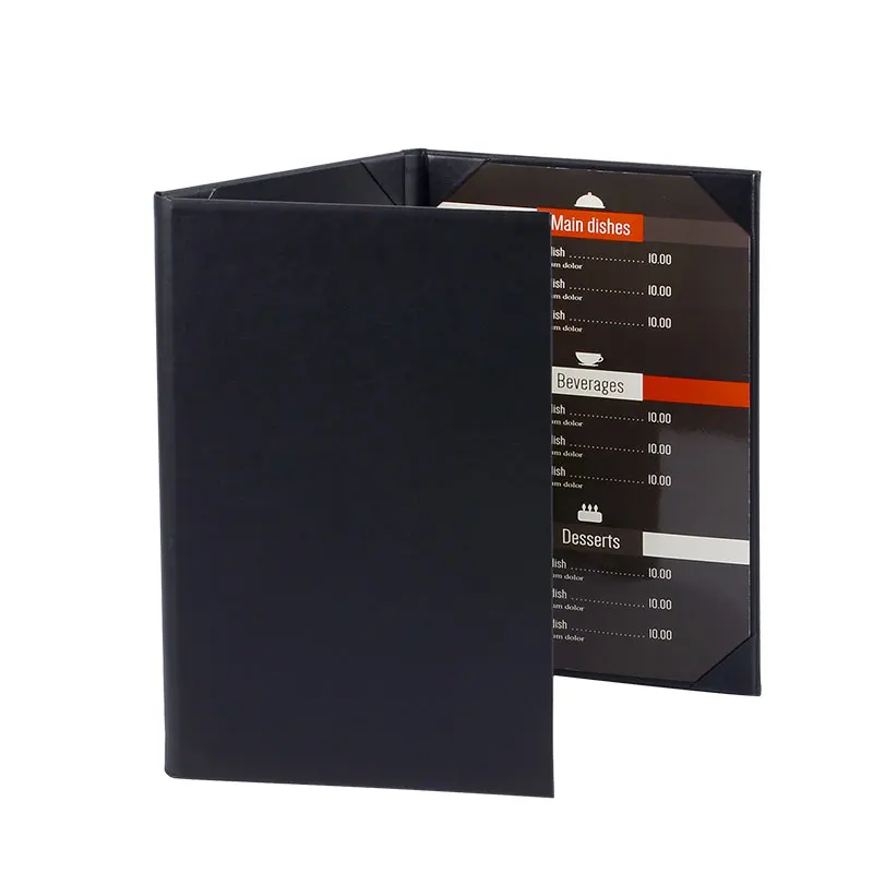 30 шт./лот ИСКУССТВЕННАЯ Кожа Меню Ресторана Охватывает Вин Носителей A4 Кофе