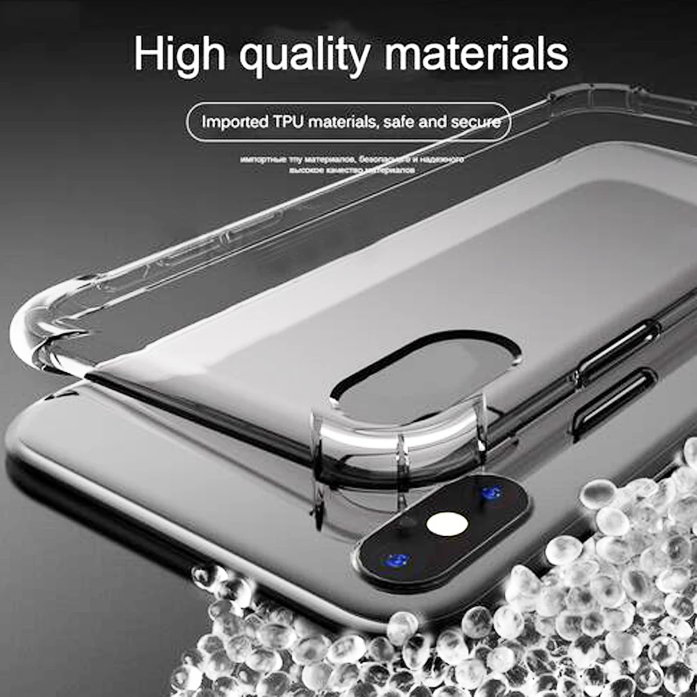 Противоударный силиконовый чехол Jetjoy с воздушной подушкой для iPhone X ten 8 Plus SE 360