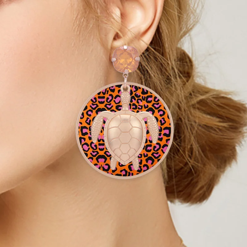 Sehuoran Oorbellen Pendientes Mujer Moda 2018 Висячие серьги для женщин Boho Brinco Resin большие TortoiseFashion
