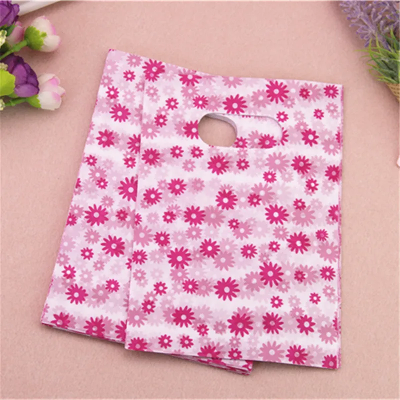 2021 New Style Wholesale 100pcs/lot 13*18cm Fashion Gift Packaging Bags With Beautiful Flower Favor Birthday Present | Дом и сад