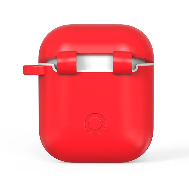Беспроводной чехол для зарядки Airpods, силиконовый защитный чехол для наушников, аксессуары, коробка для наушников с подвесным ремешком