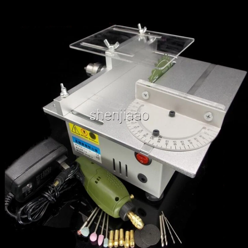 DC12-24V Multifunctional Mini Table Hand Saw Woodworking Lathe Spindle Electric Drill Grinder Polishing Door Model Slicing Saw