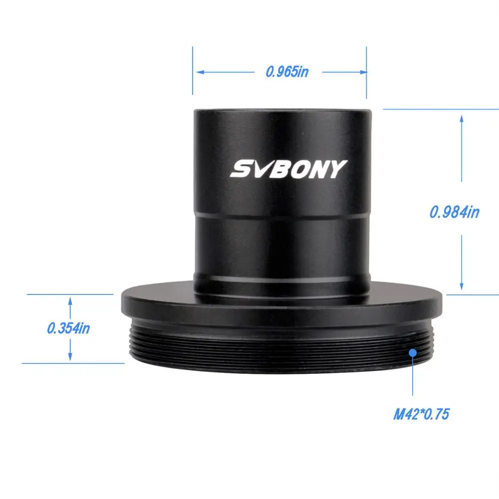 SVBONY SV124 металлический адаптер с Т образным креплением 0 965 дюйма + M42x0.75 для Nikon/Canon| |
