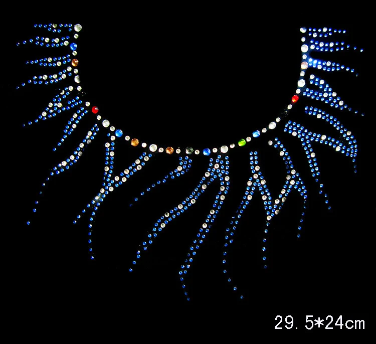 Прозрачный кристалл ожерелье Одежда DIY strass Горячая фиксация аппликация из страз