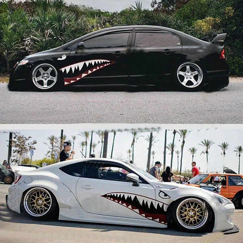 

Shark Mouth Teeth Stickers Car Decal PVC Cool High Quality Durable 2Pcs