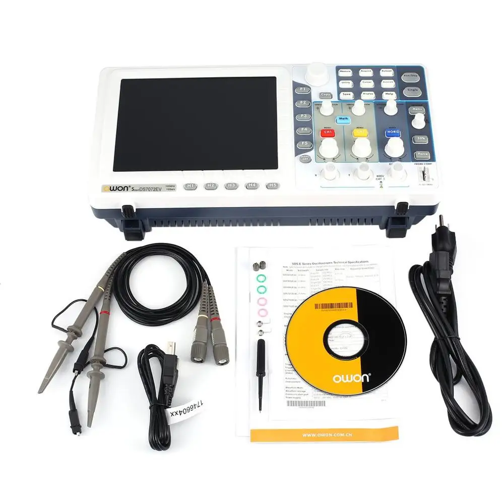 Owin SDS7072EV компактный цифровой осциллограф 70 МГц 2 + 1 канала запись USB генератор