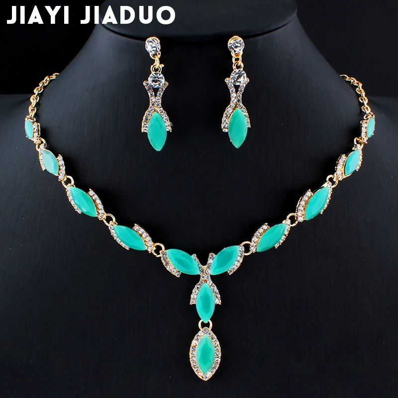 Женский комплект украшений Jiayijiaduo набор из ожерелья и сережек 4 цвета|jewelry sets for