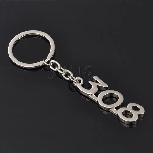 for 308 Keychain Автомобильные брелки брелок Авто цифровые Брелоки для ключей брелок крепление для peugeot 206 207 307 308 408 508 3008 автомобильные аксессуары - Название цвета: for 308 Keychain