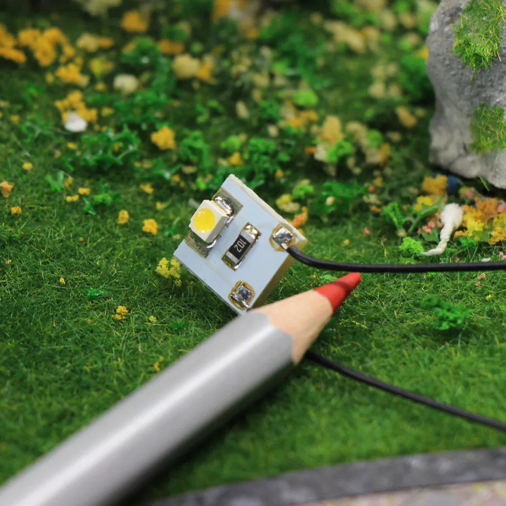 DD00WM 20 шт Предварительно проводной SMD 3528 Светодиодный светильник 12V~ 18V теплый белый SMD 3528