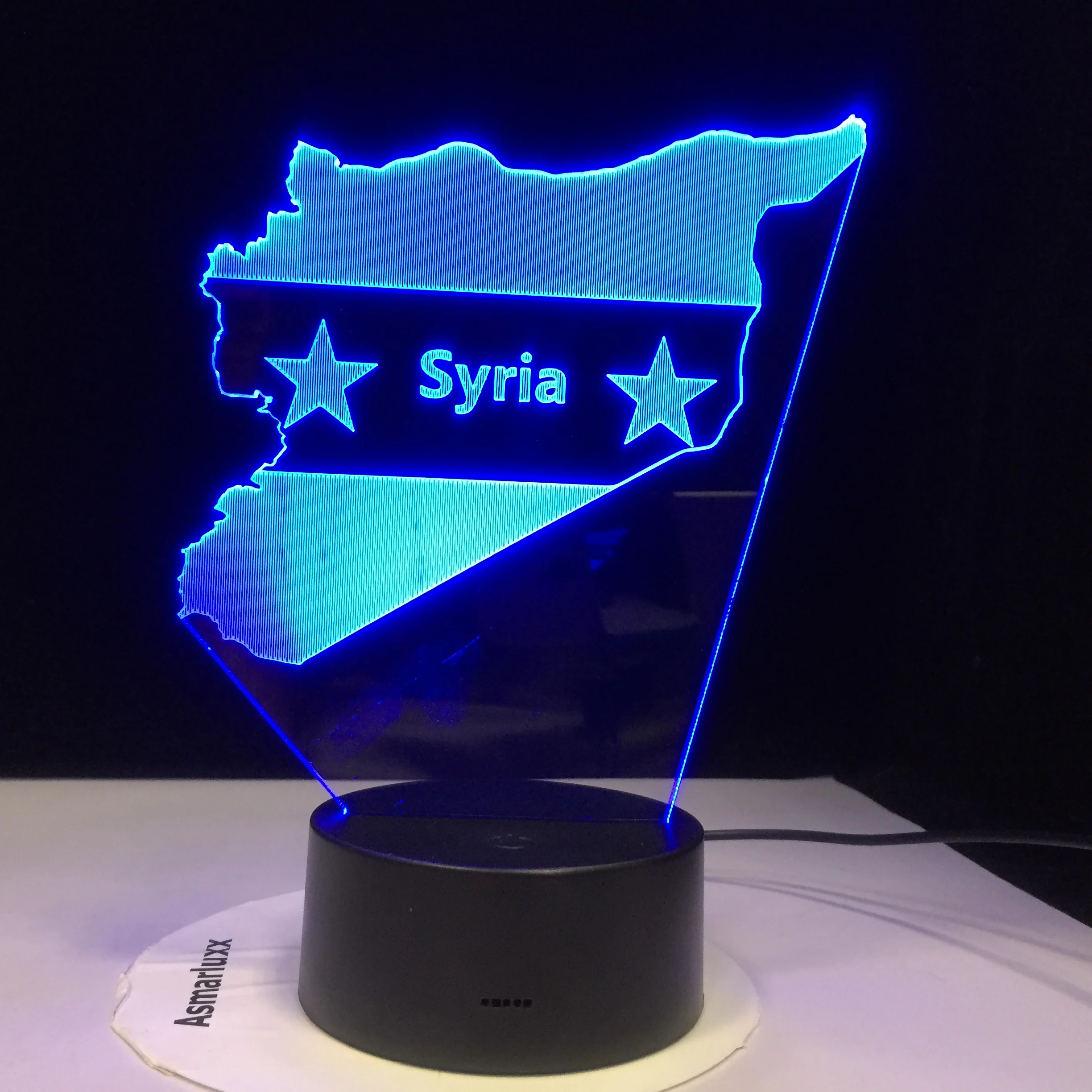Сирийская карта 3D светодиодный ночной Светильник s прикроватный светильник для