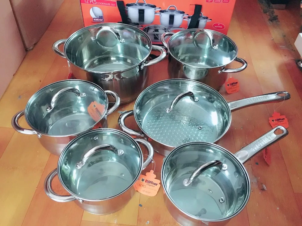 Горячая Пособия по кулинарии Инструменты 12 шт набор посуды с Нержавеющая сталь