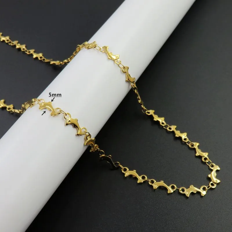 Gold Color Золотая цепочка для женщин модное ожерелье с сердцем из нержавеющей стали женские ювелирные изделия подарок ожерелье - Окраска металла: Gold Color