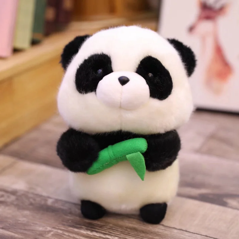 Panda 18 см милый мультфильм панда хомяк Кот плюшевые мягкие игрушки животных для Детское мягкое милые куклы в подарок Подарки Кукла Детская игрушка - Цвет: Panda