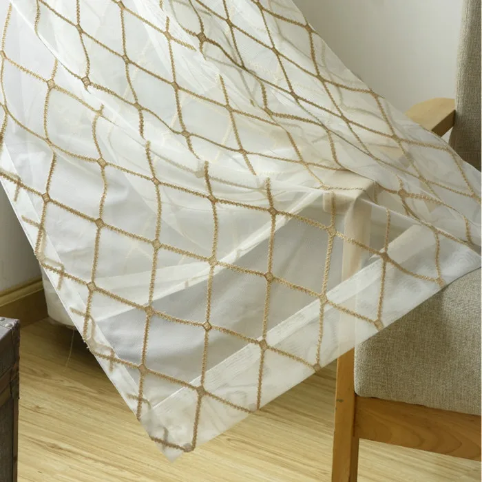 Color 1 MAKEHOME вышитый плед, тюль, вуаль, занавески для спальни, гостиной, пасторальный стиль, декор домашнего окна, мягкая ткань, занавески - Цвет: Color 1