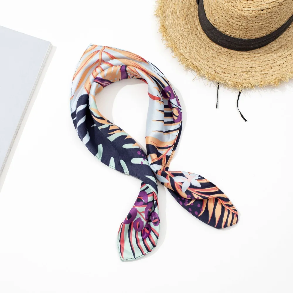 Женский Дикий декоративный весенне осенний корейский Тонкий шелковый шарф