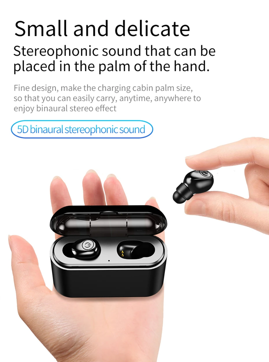 X8 TWS настоящие беспроводные наушники 5D стерео Bluetooth мини водонепроницаемые