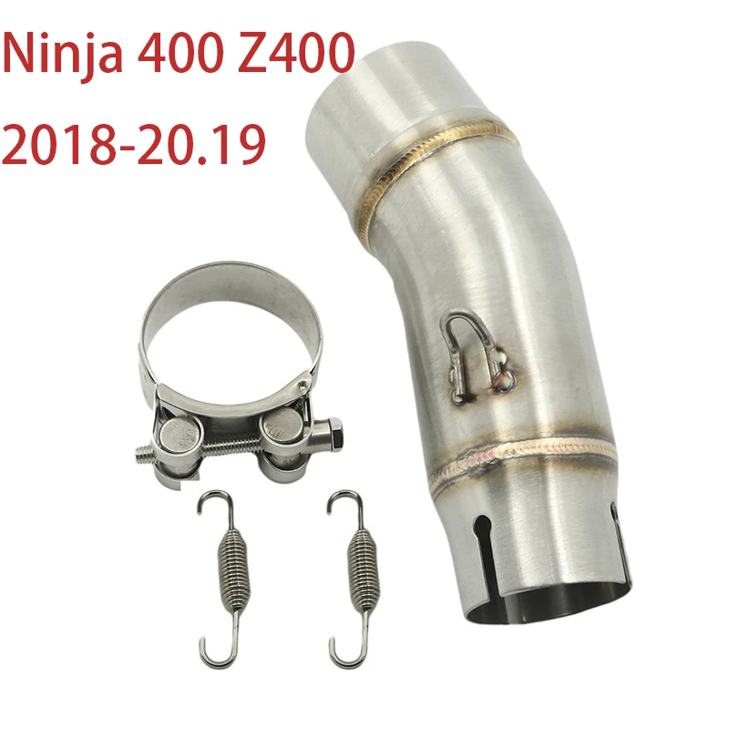 Silenciador medio de Escape para motocicleta, tubo de enlace sin Escape, antideslizante, para Kawasaki Ninja400 Ninja 400 Z400 2018 2019
