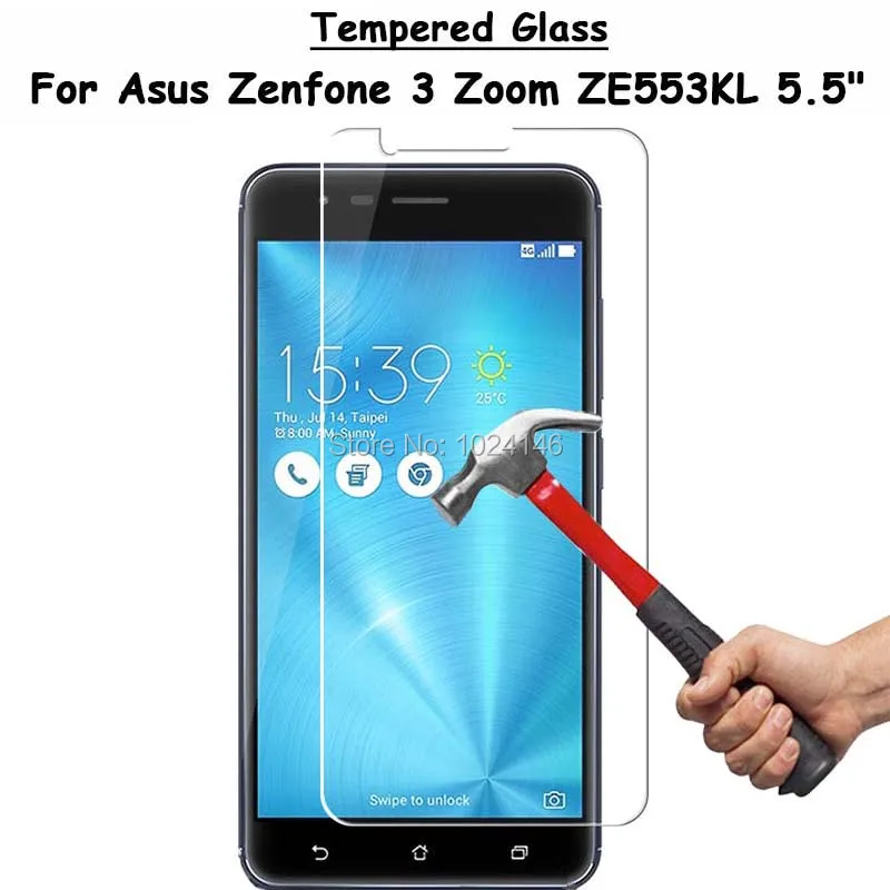 Прозрачное закаленное стекло для Asus Zenfone 3 Zoom ZE553KL ультратонкая Взрывозащищенная
