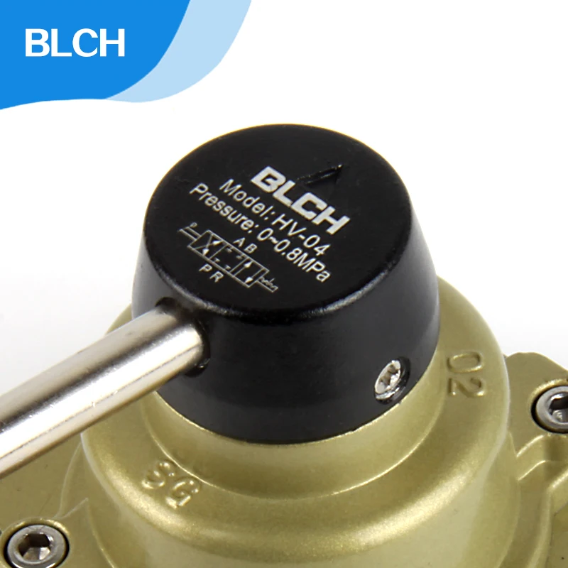 BLCH Manual Valve Cylinder Switch Spanner Directional HV 4-WAY ROTARY VALVE 1/4&quot 3/8 1/2&quot BSPT Pneumatic Hand Lever Valves |