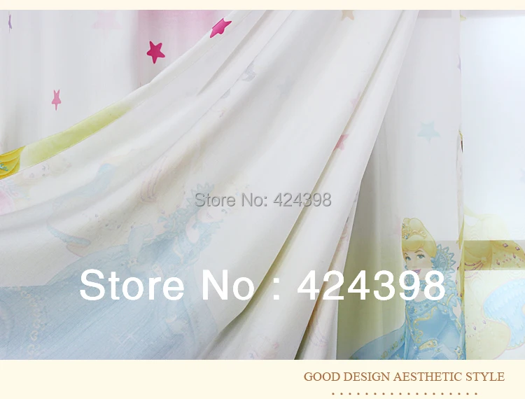 Современные детские занавески для окон Детские спальни Мультяшные девочек в