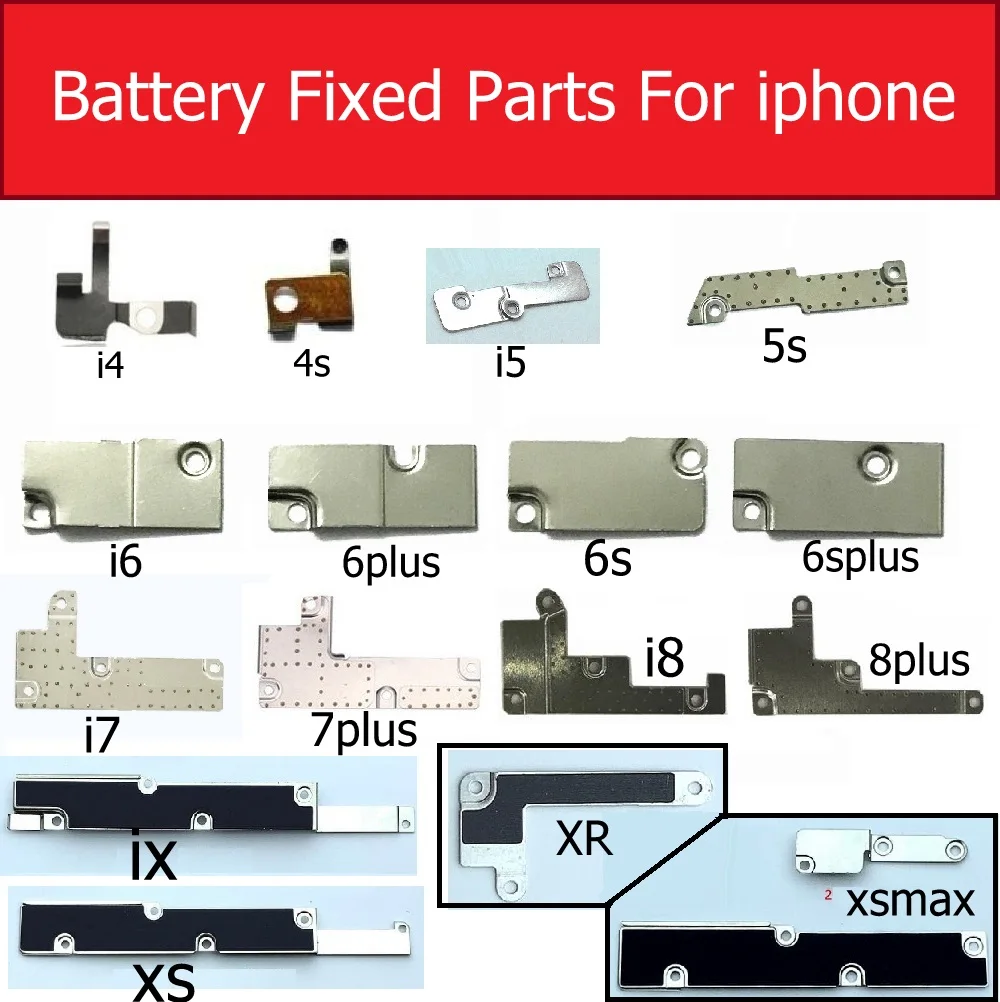 Батарея металлическая рамка Крышка фиксированная часть для iphone 4 4s 5 5s 5c se 6 6s 7 8 Plus X