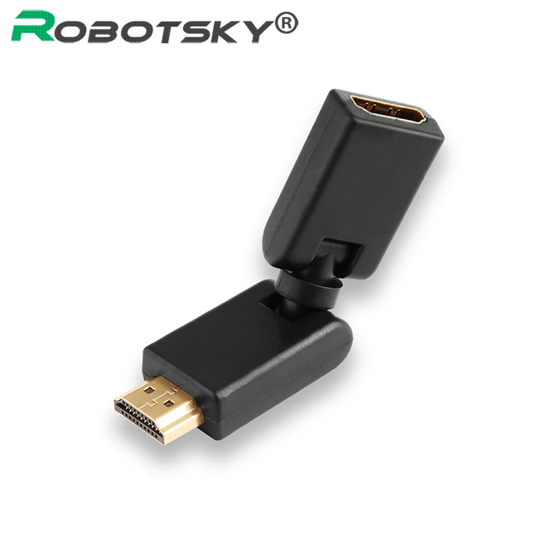 HDMI Мужской к HDMI Женский Кабель адаптер, преобразователь, удлинитель позолоченный 90 180 360 градусов угол для 1080P HDTV HDMI адаптер