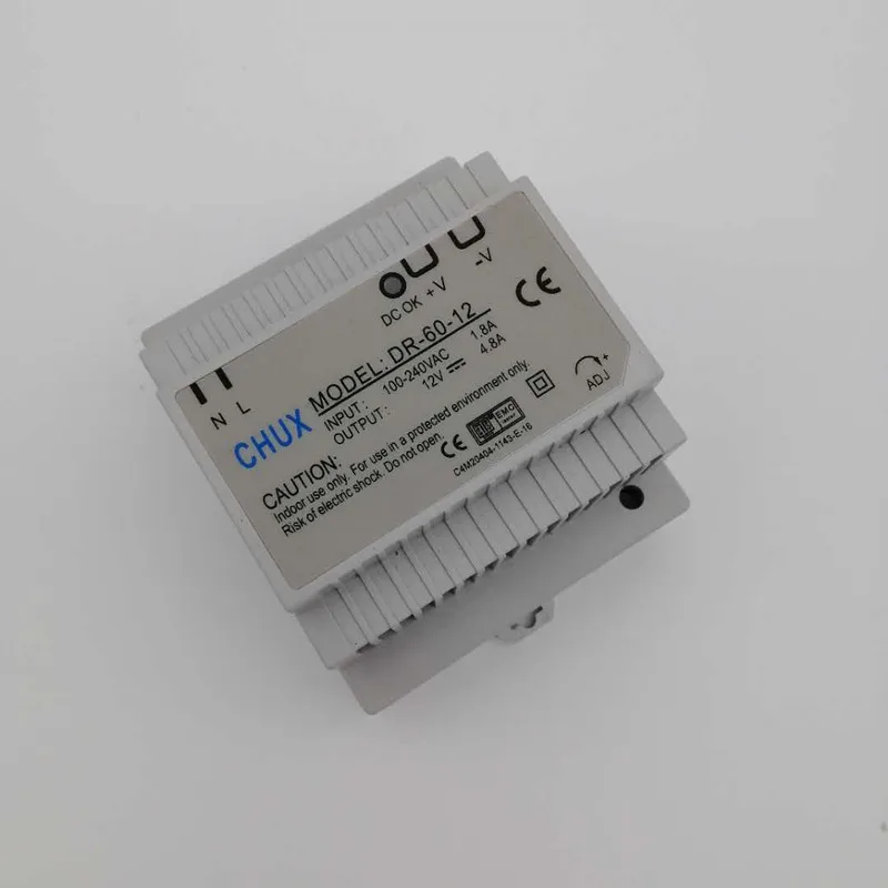 60 Вт 12 в импульсный источник питания Din рейка Тип DR60W-12V DC 5A выход для светодиодной полосы света