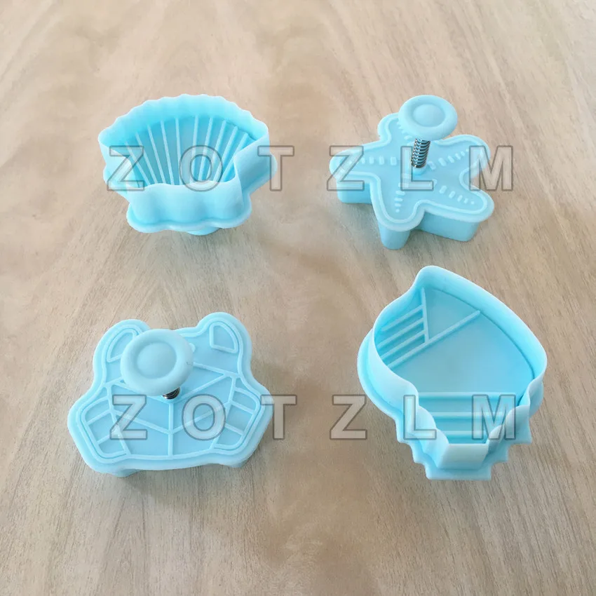 4 шт./компл. морские животные моллюски Морская звезда форма пластиковые формочки