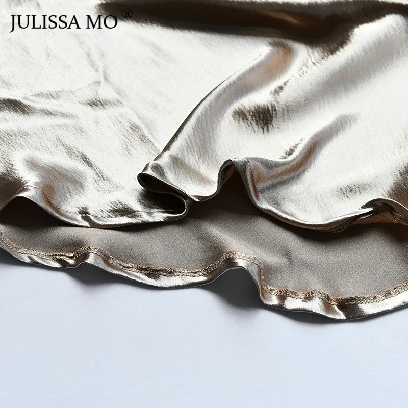 Julissa mo сексуальное летнее платье с бретельками и открытой спиной, женское сатиновое длинное платье на шнуровке, элегантное облегающее платье для вечеринок