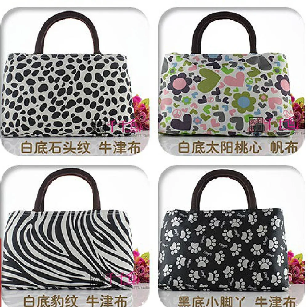 2014 New Oxford or Canvas Shopping Bag Casual Totes with Flower Printing Waterproof Women's Handbag QQSHB05|bag fringe|bag carbonbag vacuum |