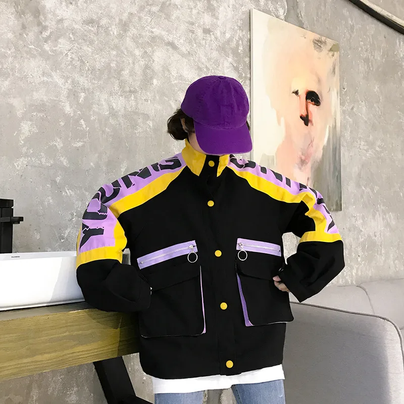 Весеннее пальто женское 2019 короткая баскетбольная куртка Женская Harajuku Осенняя