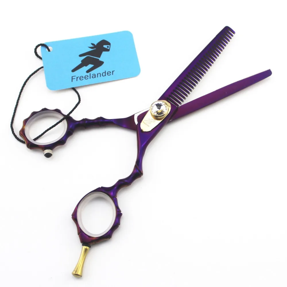 

Freelander 5.5" Professional Human Hair Scissors Set ,Japan 440C Bamboo handle Barber Razor Edge Hairdressing Scissors Set