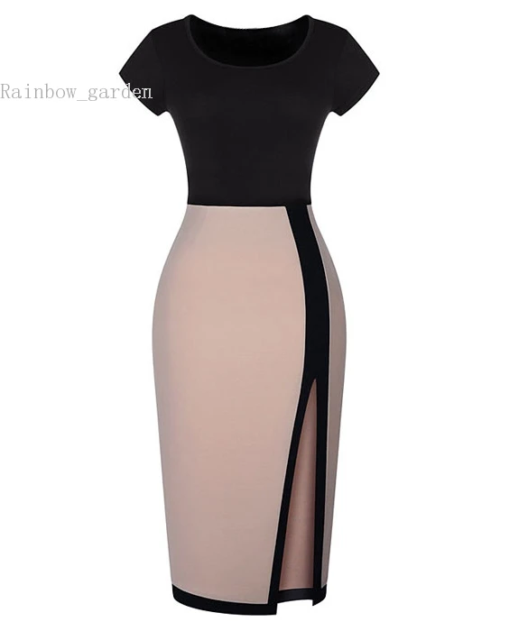 Women Bodycon Summer Plus Size Sexy Open Fork Split High Waist Cocktail Tunic Brief Pencil Midi Dresses Vestido A18SV003300 | Женская