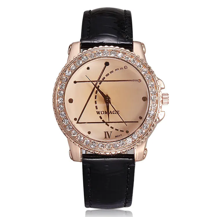 Women rhinestone watches fashion casual quartz watch crystal diamonds pu leather band girls hour clock new arrival best gift | Наручные