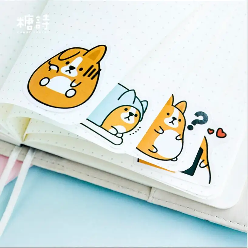 45 шт./лот милые животные Мультяшные Выражения наклейки Альбомы Дневник diy