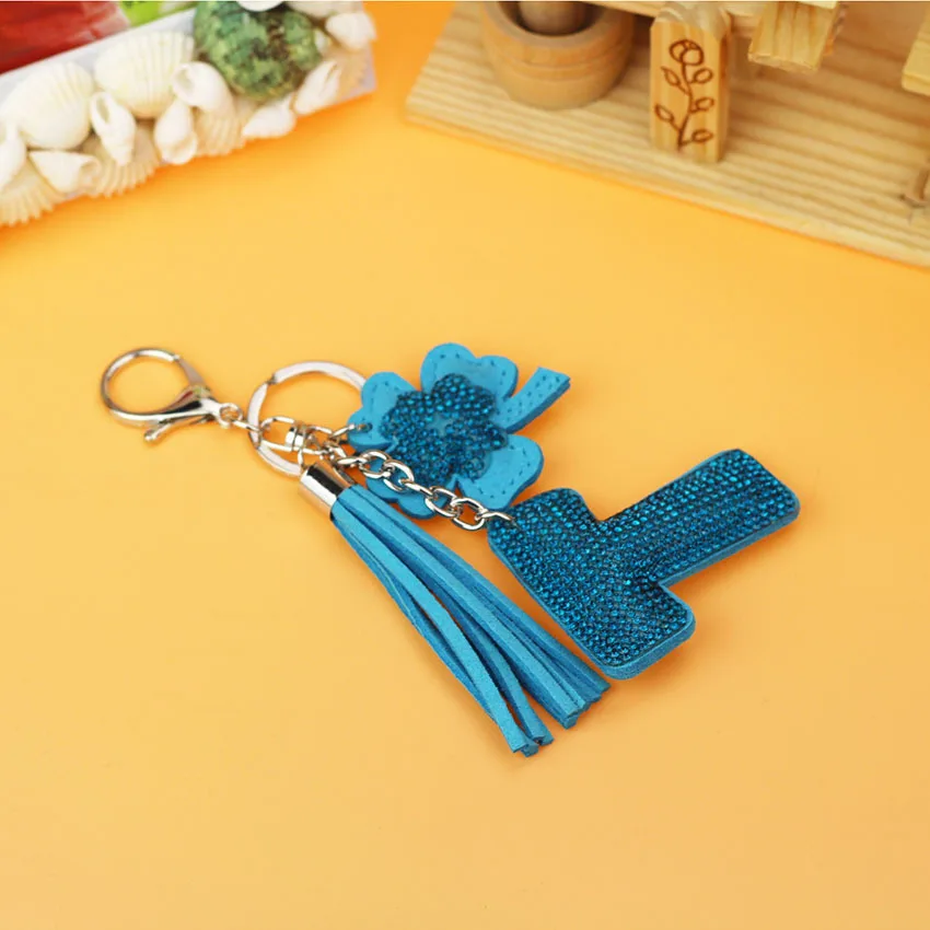 Подвеска-брелок для автомобиля с надписью Initial A Z брелок ключей кожаными